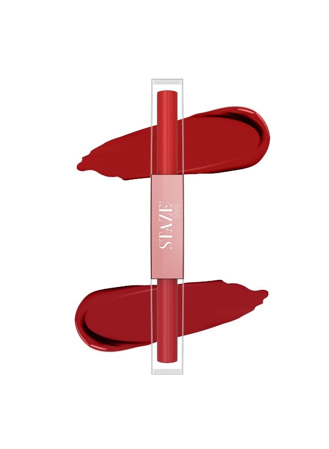 Staze 9to9 Perfect Duo 2 in 1 Liquid Sindoor | Smudgeproof and waterproof liquid Sindoor in Rich Red and Deep Maroon - Image 3